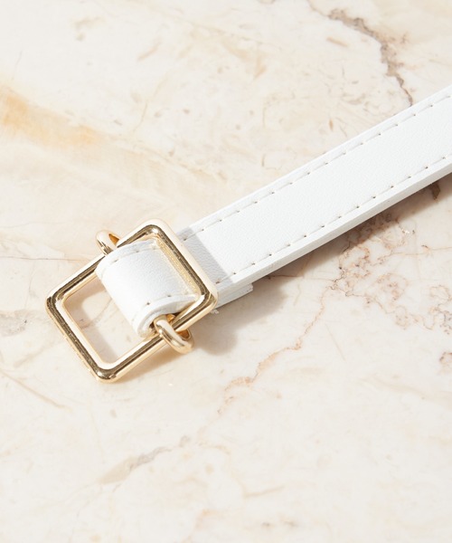 Chico(チコ)の「スクエアバックル細ベルト(ベルト・レディース・ブラック/ベージュ/アイボリー・FREE)」の8枚目の写真
