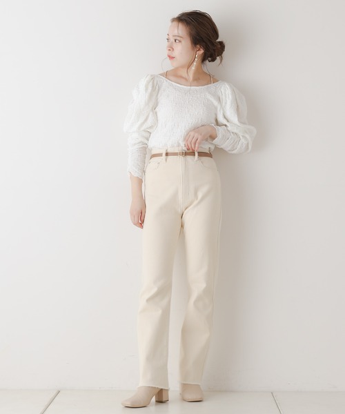 Chico(チコ)の「スクエアバックル細ベルト(ベルト・レディース・ブラック/ベージュ/アイボリー・FREE)」の6枚目の写真