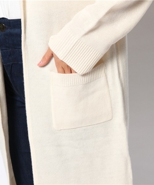 Ray BEAMS（レイビームス）の「Ray BEAMS / ショールカラー ロング カーディガン（ニット/セーター・レディース・オフホワイト/シルバー/ブラック系その他・ONE SIZE）」の10枚目の写真