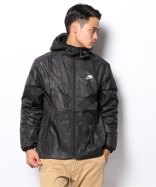 NIKE(ナイキ)の「ナイキ ハイブリッド マトリックス オールオーバー プリント NIKE HYBRID JACKET-AOP MTX 614364(ナイロンジャケット・メンズ・ライトグリーン/ネイビー/ブラック・X-LARGE/MEDIUM/LARGE/SMALL)」の2枚目の写真