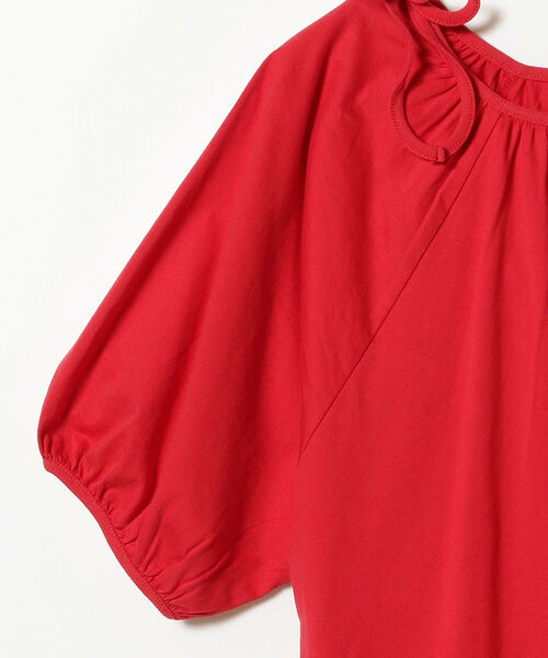 BEAMS BOY(ビームスボーイ)の「BEAMS BOY / リボン パフスリーブ Tシャツ(Tシャツ/カットソー・レディース・ブラック/レッド・ONE SIZE)」の12枚目の写真