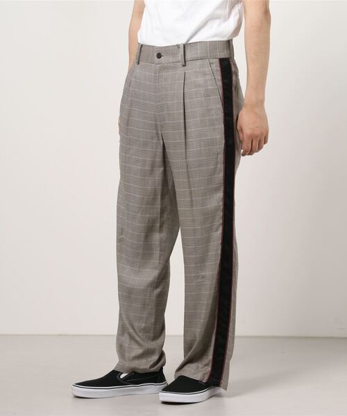 ラブレスチェック柄 ワイドスラックス Sサイズ