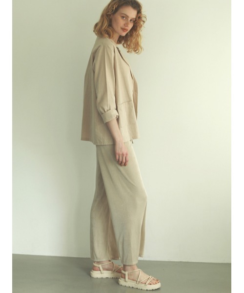 AMAIL(アマイル)の「Relax easy jacket(テーラードジャケット・レディース・ブラック/ベージュ・FREE)」の3枚目の写真