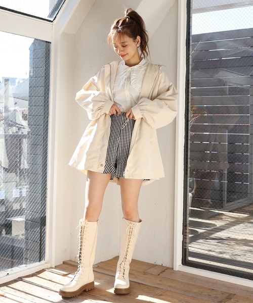 one after another NICE CLAUP（ワンアフターアナザーナイスクラップ）の「ミドルマウンテンパーカー（その他アウター・レディース・アイボリー/ベージュ/カーキ・FREE）」の14枚目の写真