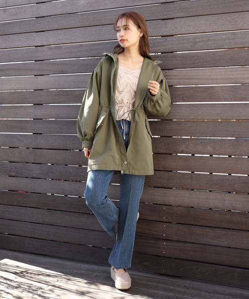 one after another NICE CLAUP（ワンアフターアナザーナイスクラップ）の「ミドルマウンテンパーカー（その他アウター・レディース・アイボリー/ベージュ/カーキ・FREE）」の10枚目の写真