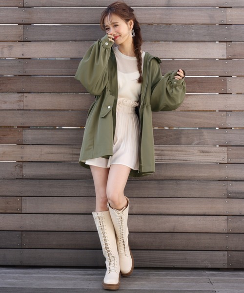 one after another NICE CLAUP（ワンアフターアナザーナイスクラップ）の「ミドルマウンテンパーカー（その他アウター・レディース・アイボリー/ベージュ/カーキ・FREE）」の12枚目の写真