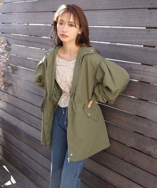 one after another NICE CLAUP（ワンアフターアナザーナイスクラップ）の「ミドルマウンテンパーカー（その他アウター・レディース・アイボリー/ベージュ/カーキ・FREE）」の11枚目の写真