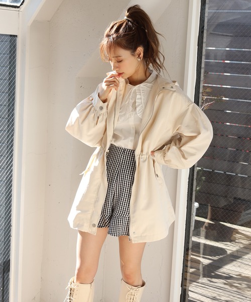 one after another NICE CLAUP（ワンアフターアナザーナイスクラップ）の「ミドルマウンテンパーカー（その他アウター・レディース・アイボリー/ベージュ/カーキ・FREE）」の19枚目の写真