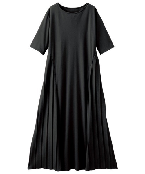 GeeRA(ジーラ)の「プリーツ切替フレアーワンピース(ワンピース・レディース・ブラック/パープル・X-LARGE/MEDIUM/LARGE/SMALL/XX-LARGE)」の4枚目の写真