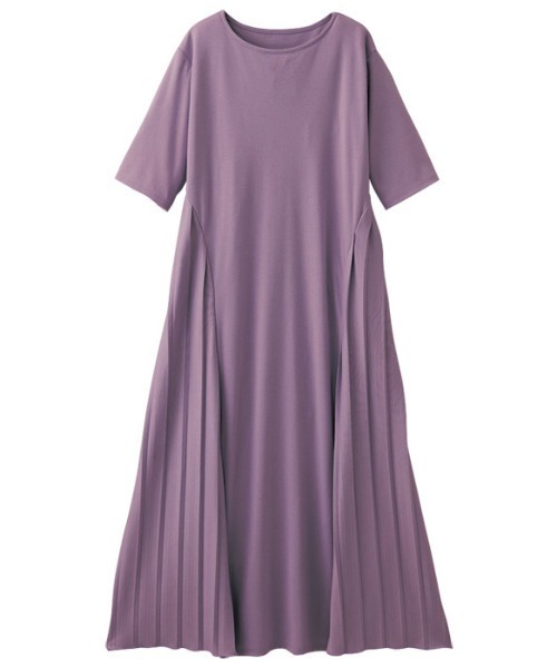 GeeRA(ジーラ)の「プリーツ切替フレアーワンピース(ワンピース・レディース・ブラック/パープル・X-LARGE/MEDIUM/LARGE/SMALL/XX-LARGE)」の3枚目の写真