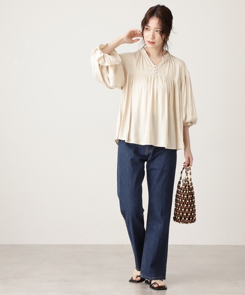 N.（N. Natural Beauty Basic）（エヌエヌナチュラルビューティーベーシック）の「◆ウッドビーズショルダーバッグ（ショルダーバッグ・レディース・オレンジ/ブラウン・ﾌﾘ-）」の4枚目の写真