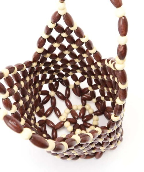 N.（N. Natural Beauty Basic）（エヌエヌナチュラルビューティーベーシック）の「◆ウッドビーズショルダーバッグ（ショルダーバッグ・レディース・オレンジ/ブラウン・ﾌﾘ-）」の14枚目の写真