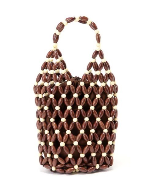 N.（N. Natural Beauty Basic）（エヌエヌナチュラルビューティーベーシック）の「◆ウッドビーズショルダーバッグ（ショルダーバッグ・レディース・オレンジ/ブラウン・ﾌﾘ-）」の9枚目の写真