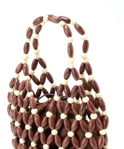 N.（N. Natural Beauty Basic）（エヌエヌナチュラルビューティーベーシック）の「◆ウッドビーズショルダーバッグ（ショルダーバッグ・レディース・オレンジ/ブラウン・ﾌﾘ-）」の16枚目の写真