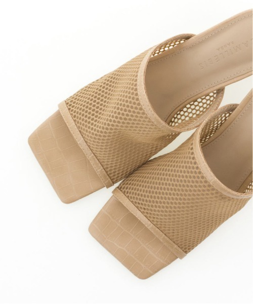 RANDA（ランダ）の「ソフト メッシュスクエアトゥミュールサンダル（サンダル・レディース・ベージュ/ブラック/ホワイト・M/L/LL/S）」の12枚目の写真