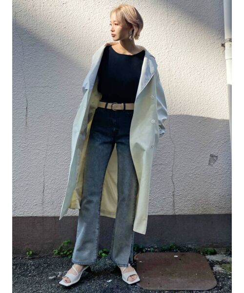 EMODA（エモダ）の「スクエアカットローシューズ（サンダル・レディース・ブラック/ホワイト・MEDIUM/LARGE/SMALL）」の12枚目の写真