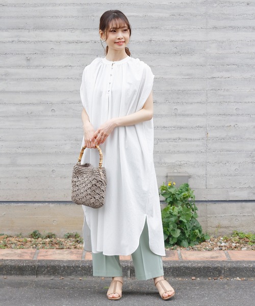 ワンピースショルダーギャザーリラックスワンピース ワンピース Crisp クリスプ のファッション