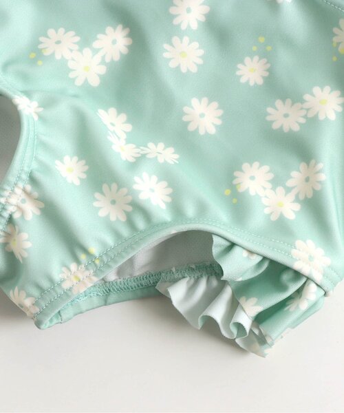 BREEZE(ブリーズ)の「リブフリル花柄セパレート水着_UVカット(水着・キッズ・ピンク/イエロー・130/80/110/140/100/120/90)」の3枚目の写真