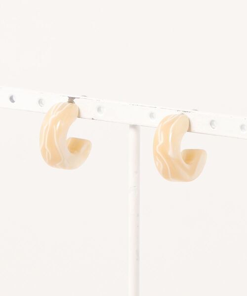 Charles Chaton(シャルルシャトン)の「MACHETE muse hoops(ピアス(両耳用)・レディース・アイボリー/ピンク・FREE)」の9枚目の写真