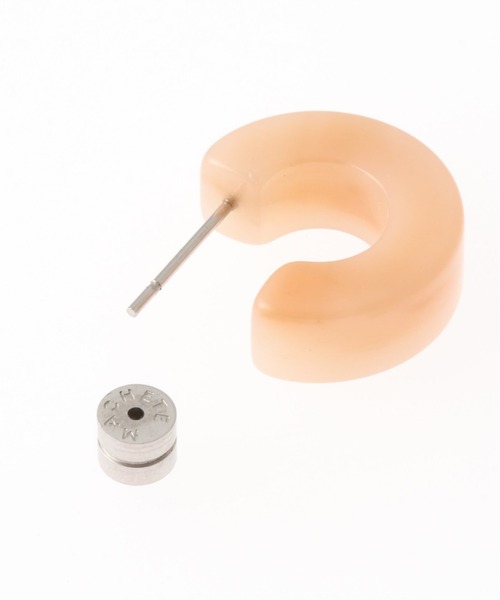 Charles Chaton(シャルルシャトン)の「MACHETE muse hoops(ピアス(両耳用)・レディース・アイボリー/ピンク・FREE)」の5枚目の写真
