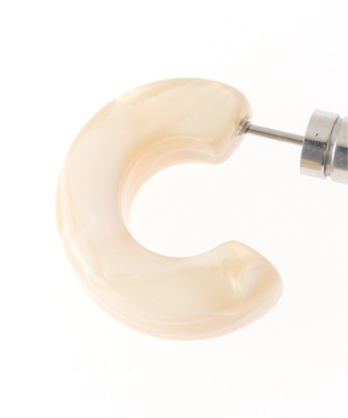 Charles Chaton(シャルルシャトン)の「MACHETE muse hoops(ピアス(両耳用)・レディース・アイボリー/ピンク・FREE)」の11枚目の写真