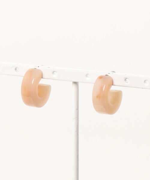 Charles Chaton(シャルルシャトン)の「MACHETE muse hoops(ピアス(両耳用)・レディース・アイボリー/ピンク・FREE)」の12枚目の写真