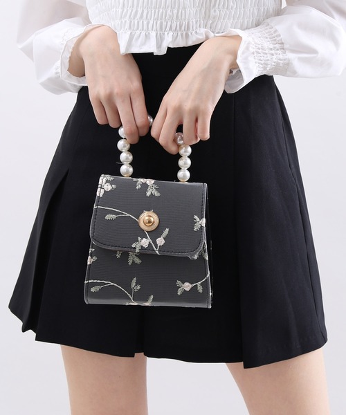 WC（ダブル シー）の「チュールスクエアバッグ（ハンドバッグ・レディース・アイボリー/ブラック・FREE）」の13枚目の写真