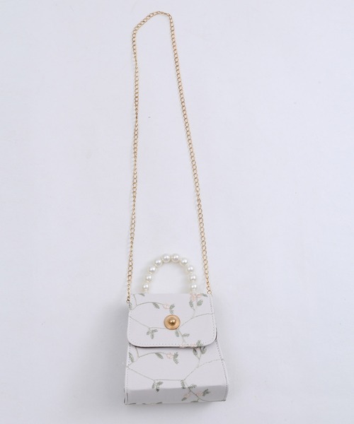 WC（ダブル シー）の「チュールスクエアバッグ（ハンドバッグ・レディース・アイボリー/ブラック・FREE）」の5枚目の写真