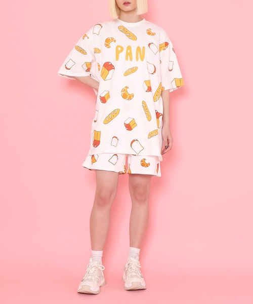 PUNYUS（プニュズ）の「フード総柄Ｔシャツ(PAN)（Tシャツ/カットソー・レディース・その他2・2/1/3/4）」の10枚目の写真