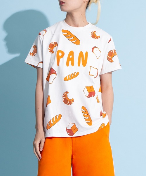 PUNYUS プニュズ フード総柄Tシャツ カツオ フード総柄Tシャツ(PAN)（Tシャツ/カットソー）｜PUNYUS