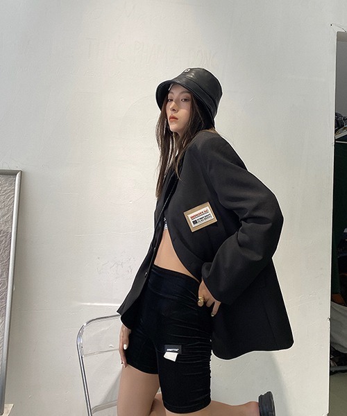 ロゴステッチ シングルテーラードジャケット XF03711【DO NOT TAG