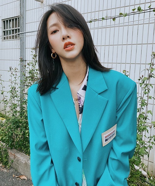 ロゴステッチ シングルテーラードジャケット XF03711【DO NOT TAG