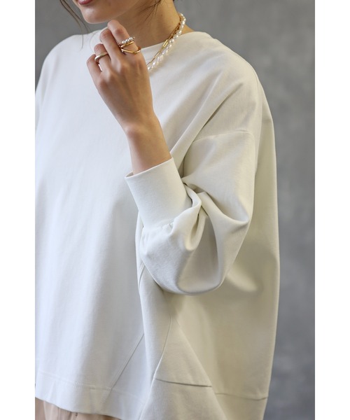 Bonjour Sagan（ボンジュールサガン）の「バルーンスムースプルオーバー（スウェット・レディース・オフホワイト・FREE）」の4枚目の写真