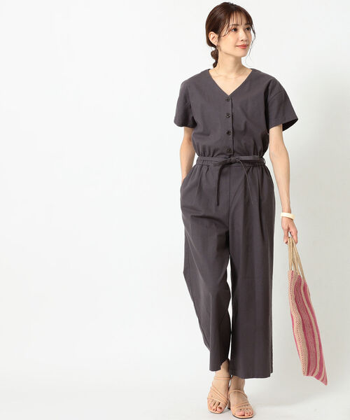 B:MING by BEAMS(ビーミングバイビームス)の「B:MING by BEAMS / ジャンプスーツ 21SS(つなぎ/オールインワン・レディース・ベージュ/ブラック系その他・SMALL/MEDIUM)」の7枚目の写真