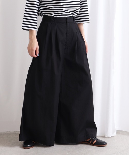 Lene（レネ）の「メイリーギャバ　ロングキュロットパンツ（その他パンツ・レディース・ブラック/ベージュ・FREE）」の2枚目の写真