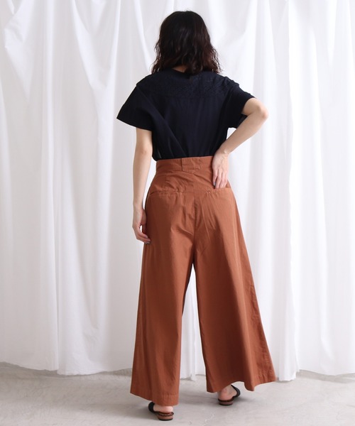 Lene（レネ）の「メイリーギャバ　ロングキュロットパンツ（その他パンツ・レディース・ブラック/ベージュ・FREE）」の5枚目の写真