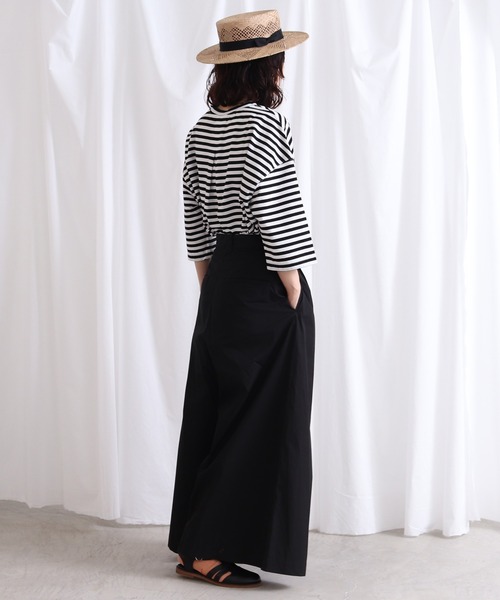Lene（レネ）の「メイリーギャバ　ロングキュロットパンツ（その他パンツ・レディース・ブラック/ベージュ・FREE）」の12枚目の写真