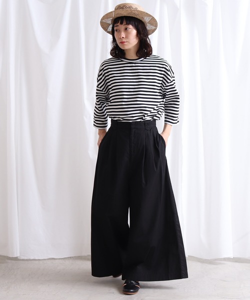 Lene（レネ）の「メイリーギャバ　ロングキュロットパンツ（その他パンツ・レディース・ブラック/ベージュ・FREE）」の10枚目の写真