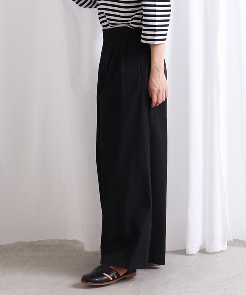 Lene（レネ）の「メイリーギャバ　ロングキュロットパンツ（その他パンツ・レディース・ブラック/ベージュ・FREE）」の9枚目の写真