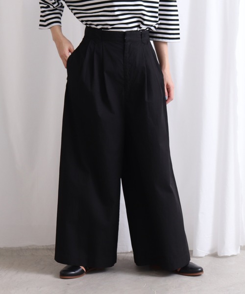 Lene（レネ）の「メイリーギャバ　ロングキュロットパンツ（その他パンツ・レディース・ブラック/ベージュ・FREE）」の8枚目の写真