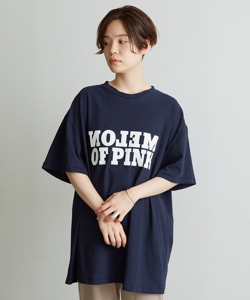 nitca（ニトカ）の「●DEPEND天竺オーバーTシャツ（Tシャツ/カットソー・レディース・ネイビー/ホワイト/ダークベージュ/ボルドー・FREE）」の3枚目の写真