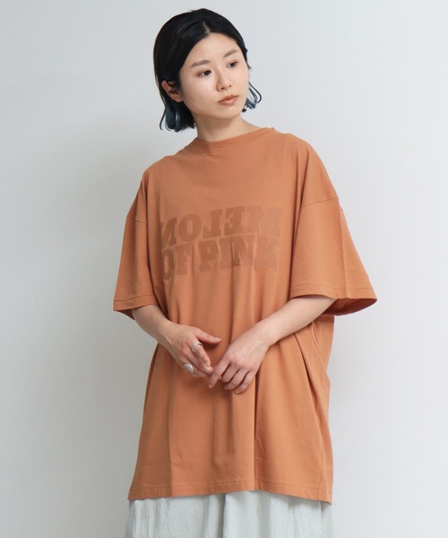 nitca（ニトカ）の「●DEPEND天竺オーバーTシャツ（Tシャツ/カットソー・レディース・ネイビー/ホワイト/ダークベージュ/ボルドー・FREE）」の2枚目の写真