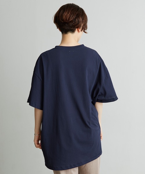 nitca（ニトカ）の「●DEPEND天竺オーバーTシャツ（Tシャツ/カットソー・レディース・ネイビー/ホワイト/ダークベージュ/ボルドー・FREE）」の7枚目の写真