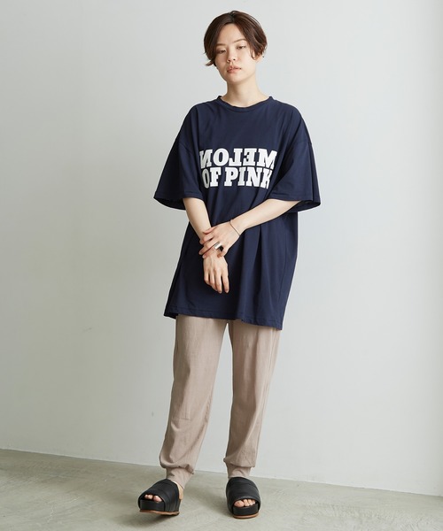 nitca（ニトカ）の「●DEPEND天竺オーバーTシャツ（Tシャツ/カットソー・レディース・ネイビー/ホワイト/ダークベージュ/ボルドー・FREE）」の13枚目の写真