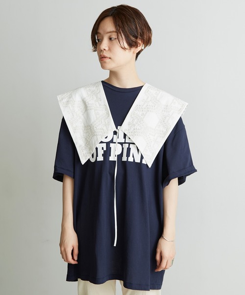 nitca（ニトカ）の「●DEPEND天竺オーバーTシャツ（Tシャツ/カットソー・レディース・ネイビー/ホワイト/ダークベージュ/ボルドー・FREE）」の14枚目の写真