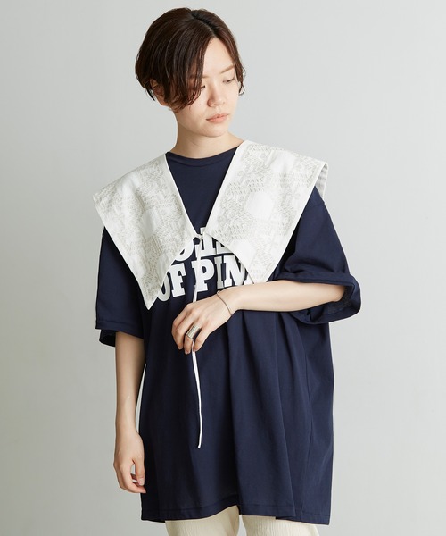 nitca（ニトカ）の「●DEPEND天竺オーバーTシャツ（Tシャツ/カットソー・レディース・ネイビー/ホワイト/ダークベージュ/ボルドー・FREE）」の17枚目の写真