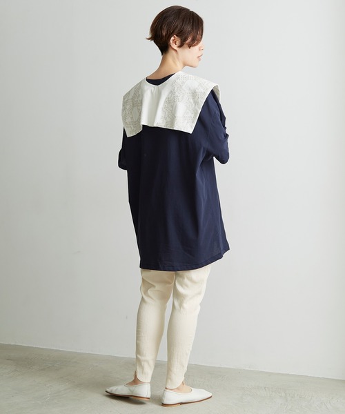 nitca（ニトカ）の「●DEPEND天竺オーバーTシャツ（Tシャツ/カットソー・レディース・ネイビー/ホワイト/ダークベージュ/ボルドー・FREE）」の19枚目の写真