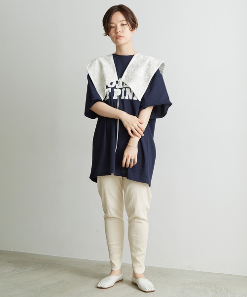 nitca（ニトカ）の「●DEPEND天竺オーバーTシャツ（Tシャツ/カットソー・レディース・ネイビー/ホワイト/ダークベージュ/ボルドー・FREE）」の20枚目の写真