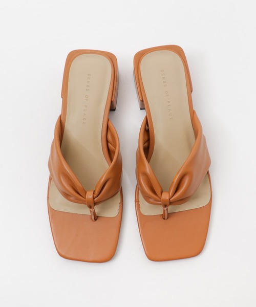 SENSE OF PLACE by URBAN RESEARCH（センスオブプレイスバイアーバンリサーチ）の「ブロックヒールハナオサンダル（サンダル・レディース・ブラック/アイボリー/オレンジ・SMALL/LARGE/MEDIUM）」の10枚目の写真