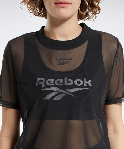 Reebok(リーボック)の「クラシックス シアー Tシャツ / Classics Sheer Tee(Tシャツ/カットソー・レディース・ブラック・SMALL/MEDIUM/LARGE/X-LARGE)」の6枚目の写真